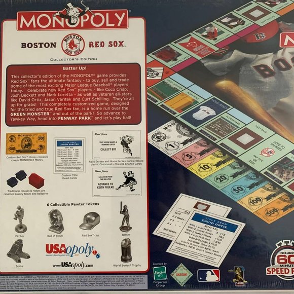 Vintage Monopoly Boston‎ Red Sox Collector's Edition 2006 Board Game Sealed - Picture 5 of 9